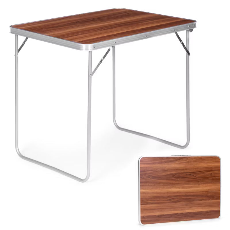 Campingbord 80x60 cm Brun Foldbar