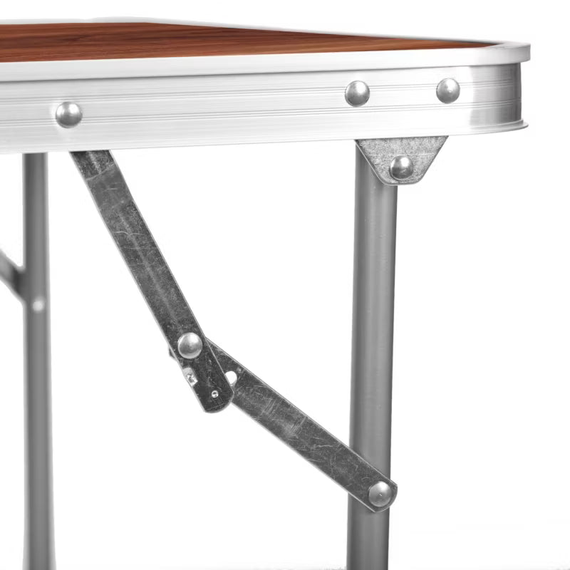Campingbord 80x60 cm Brun Foldbar