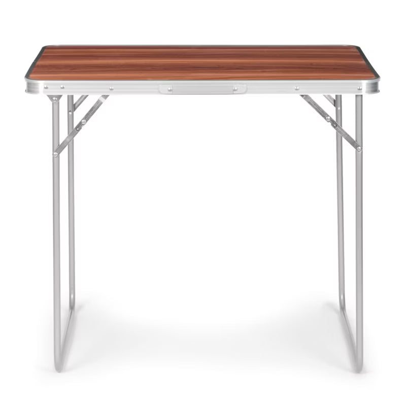 Campingbord 80x60 cm Brun Foldbar