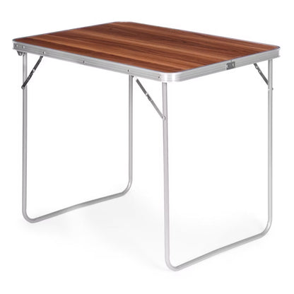 Campingbord 80x60 cm Brun Foldbar