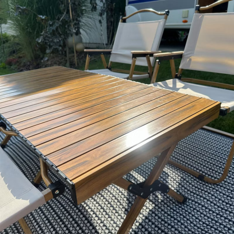 Campingbord Drevo 120 cm Aluminium Natur