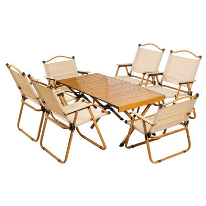 Campingbord Drevo 120 cm Aluminium Natur