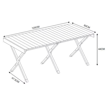 Campingbord Drevo 120 cm Aluminium Natur