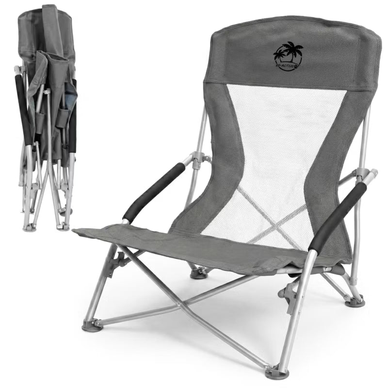Campingstol 53x70 cm Grå Foldbar