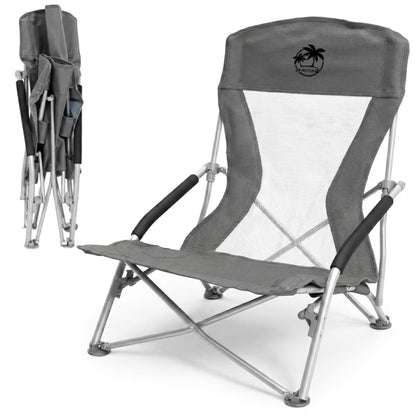 Campingstol 53x70 cm Grå Foldbar