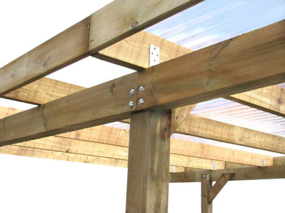 Carport 500x304x228 cm Træ Natur