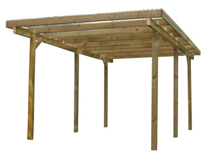 Carport 500x304x228 cm Træ Natur