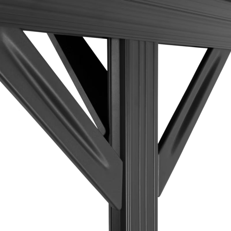 Carport 5x3 m Aluminium Grå