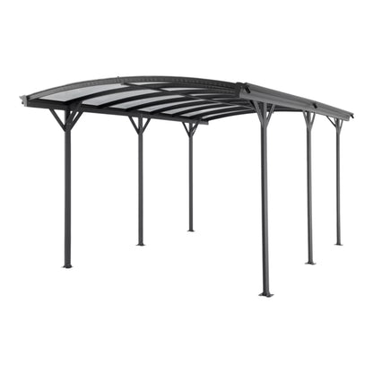 Carport 5x3 m Aluminium Grå