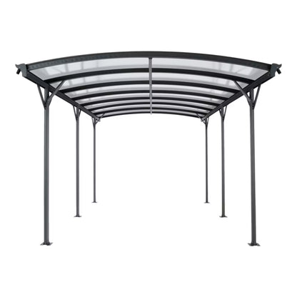 Carport 5x3 m Aluminium Grå