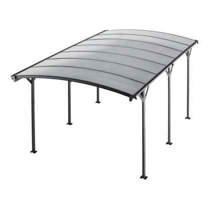 Carport 5x3 m Aluminium Grå