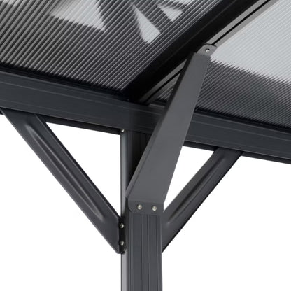 Carport 5x3 m Aluminium Grå