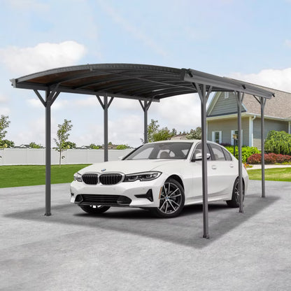 Carport 5x3 m Aluminium Grå