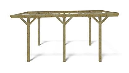 Carport ALTANKA 3,04 x 5,12 m - 15,56 m², træ, 1 stk.