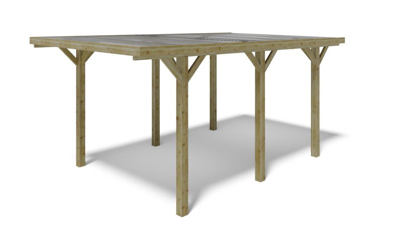 Carport ALTANKA 3,04 x 5,12 m - 15,56 m² - PVC-tagdækning