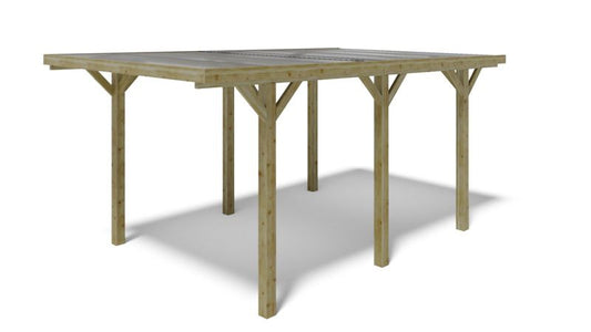 Carport ALTANKA 3,04 x 5,12 m - 15,56 m² - PVC-tagdækning