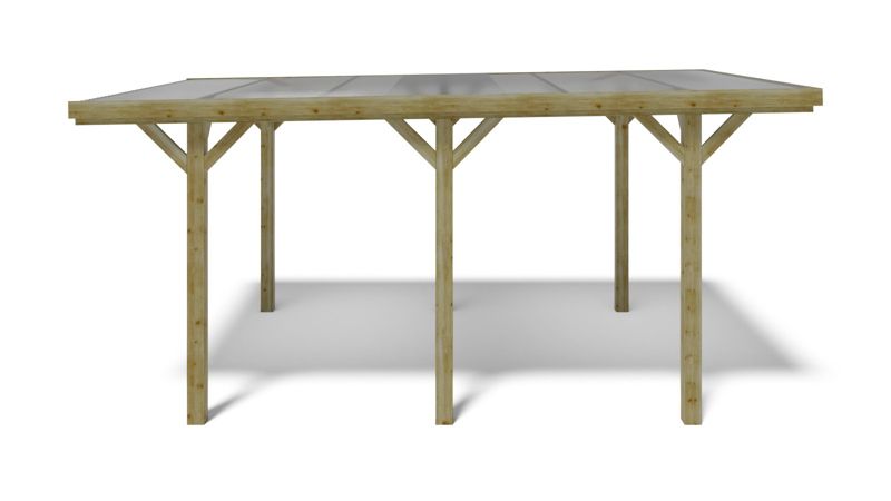 Carport ALTANKA 3,04 x 5,12 m - 15,56 m² - PVC-tagdækning