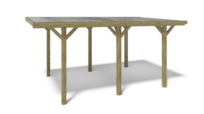 Carport ALTANKA 3,04 x 5,12 m - 15,56 m² - PVC-tagdækning