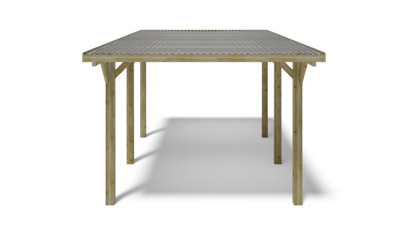 Carport ALTANKA 3,04 x 5,12 m - 15,56 m² - PVC-tagdækning