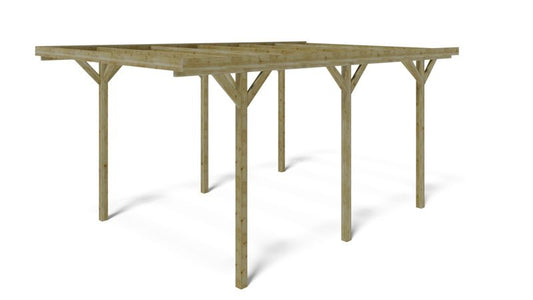 Carport ALTANKA 3,04x5,12 m - 15,57 m², træ, 1 stk.