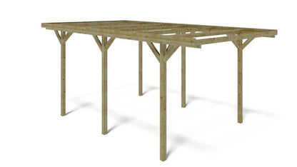 Carport ALTANKA 3,04x5,12 m - 15,57 m², træ, 1 stk.