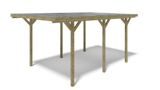 Carport ALTANKA 3,04 x 5,12 m – 15,57 m² – PVC-tagdækning