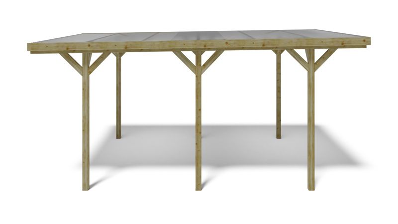 Carport ALTANKA 3,04 x 5,12 m – 15,57 m² – PVC-tagdækning