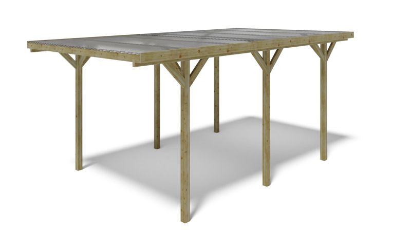 Carport ALTANKA 3,04 x 5,12 m – 15,57 m² – PVC-tagdækning