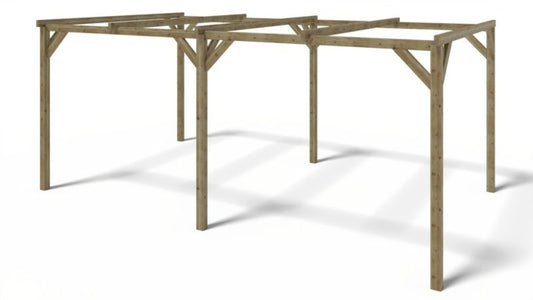 Carport carport ALTANKA 3x5,10 m - 15,30 m², træ, 1 stk.