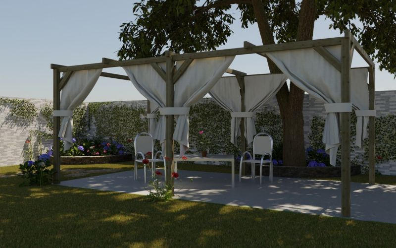 Carport carport ALTANKA 3x5,10 m - 15,30 m², træ, 1 stk.