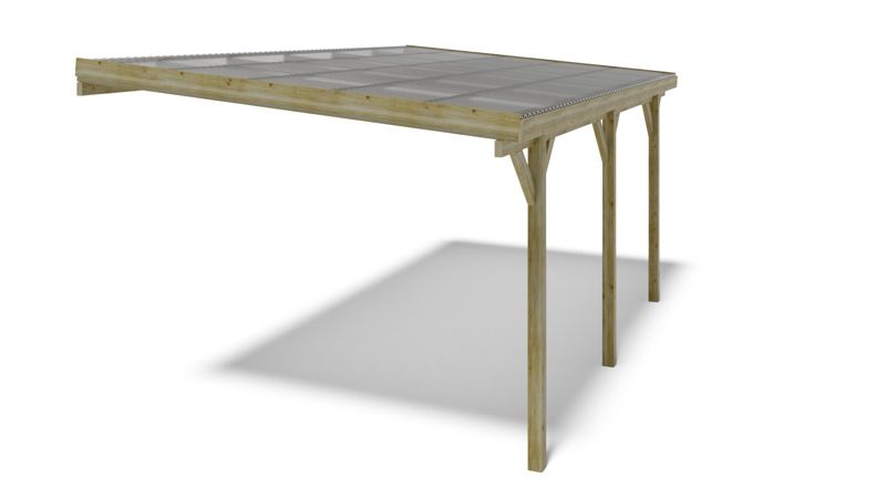 Carport ALTANKA 3 x 5,24 m - 15 m² - PVC-tag