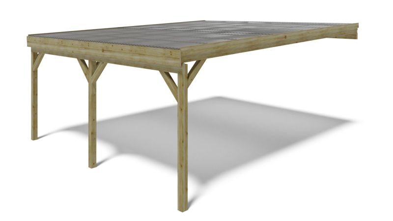 Carport ALTANKA 5,80 x 5,06 m - 29 m² - PVC-tagdækning