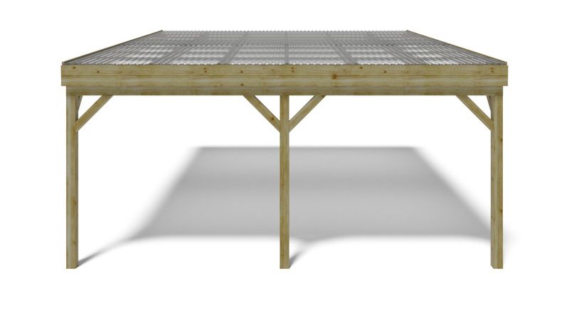 Carport ALTANKA 5,80 x 5,06 m - 29 m² - PVC-tagdækning