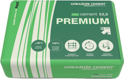 Cement Premium 52.5N 20 kg Grå