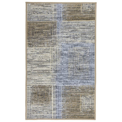 Gulvløber 60x100 cm Beige Antiskrid Polyester