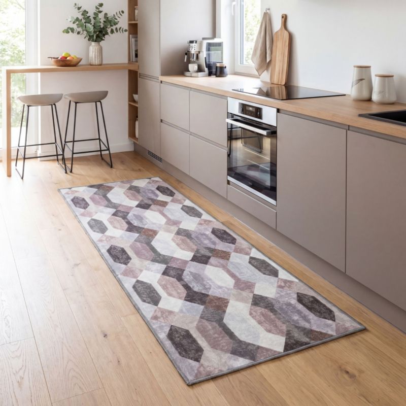 Gulvløber Antiskrid 80x200 cm Flerfarvet Polyester