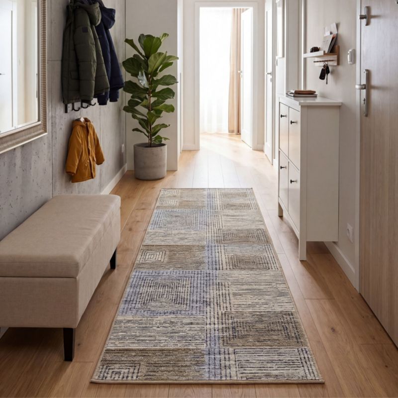 Gulvløber Antiskrid 80x200 cm Beige Polyester