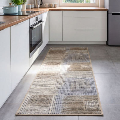 Gulvløber Antiskrid 80x200 cm Beige Polyester