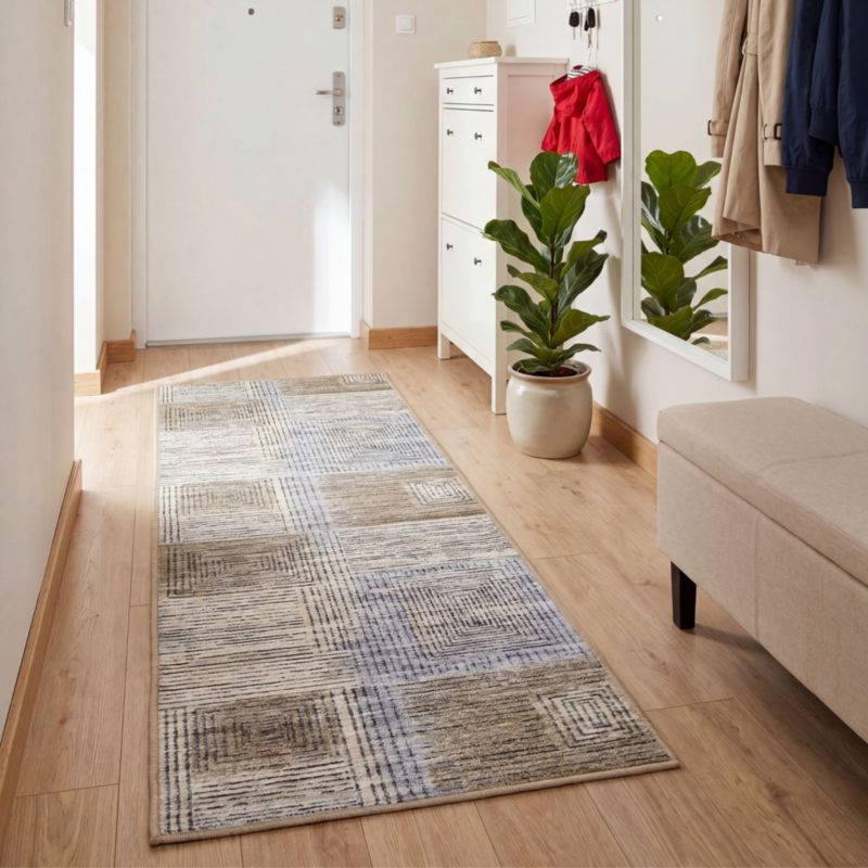 Gulvløber Antiskrid 80x200 cm Beige Polyester