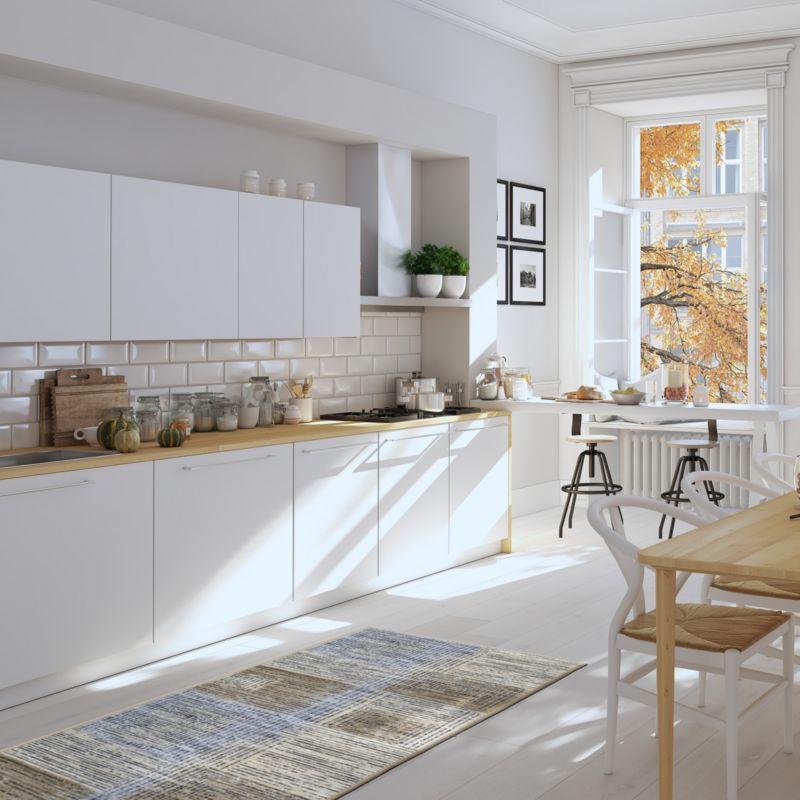 Gulvløber Antiskrid 80x200 cm Beige Polyester