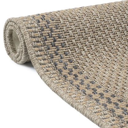 Fladvævet Løber 68x114 cm Beige med Ramme 1 stk