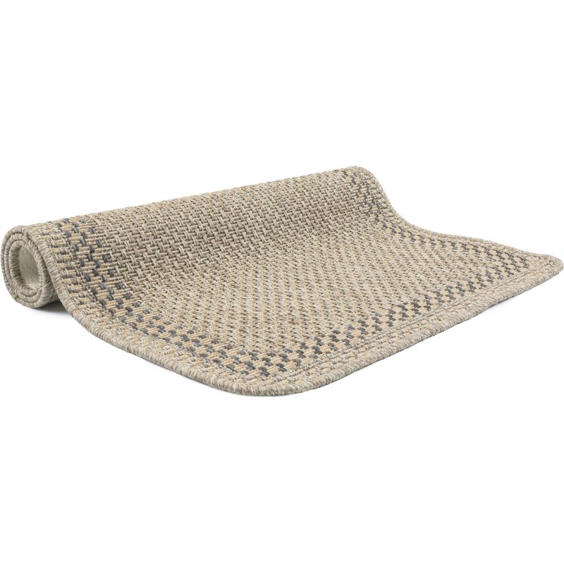 Fladvævet Løber 68x114 cm Beige med Ramme 1 stk