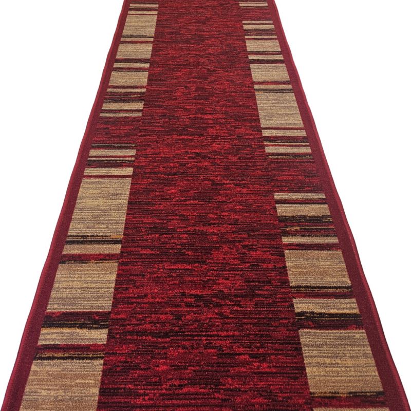 Gangtæppe Adagio 31 Bordo Grå Antiskrid 80 cm pr. 10 cm