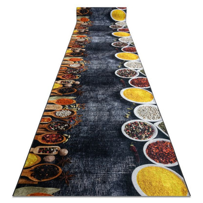 Gulvløber 100x200 cm Antiskrid Polyester Grå