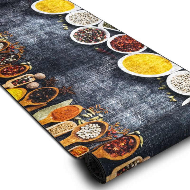 Gulvløber 100x200 cm Antiskrid Polyester Grå