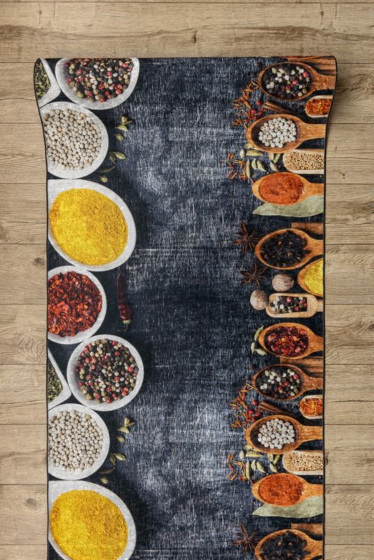 Gulvløber 100x200 cm Antiskrid Polyester Grå