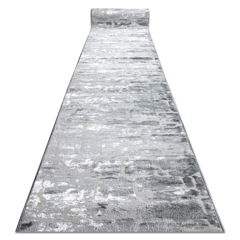 Gangtæppe 150x550 cm Grå Polyester-Polypropylen