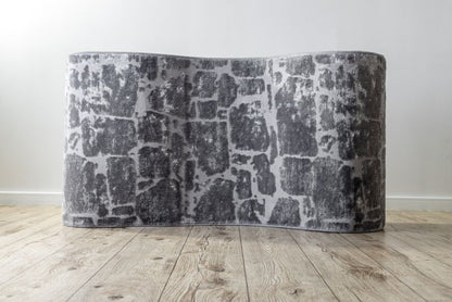 Gangtæppe 150x550 cm Grå Polyester-Polypropylen