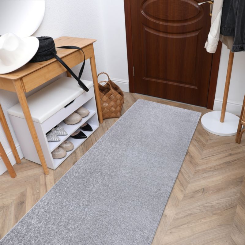 Gulvløber 50x170 cm Sølv Polypropylen