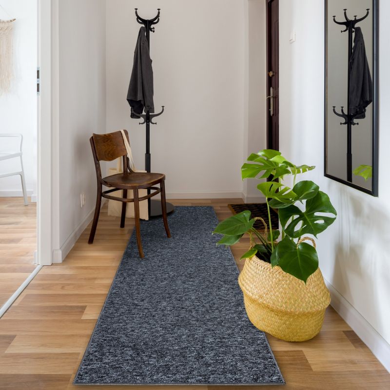Chodnik 60x400 cm Grå Polypropylen 192363
